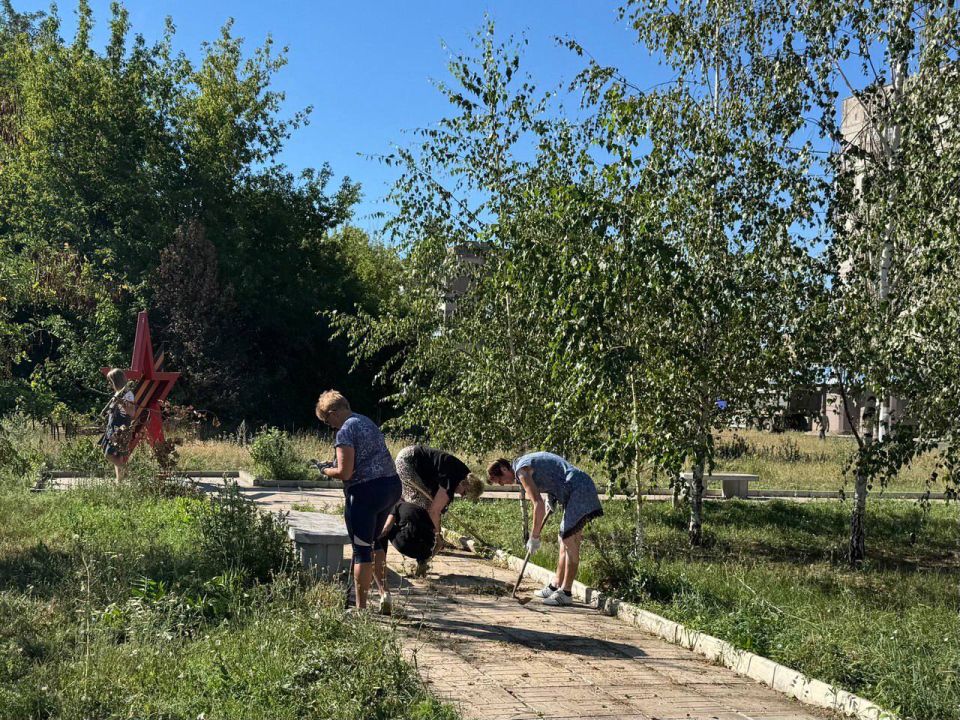 В Советском внутригородском районе городского округа Макеевка активисты Единой Россииприняли участие в акции «Чистый обелиск»