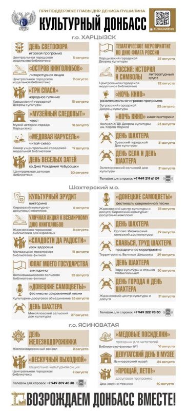 За 10 дней в акции «Культурный Донбасс» приняли участие более 40 тысяч человек - Денис Пушилин За 10 дней в акции «Культурный Донбасс» приняли участие более 40 тысяч человек - Денис Пушилин