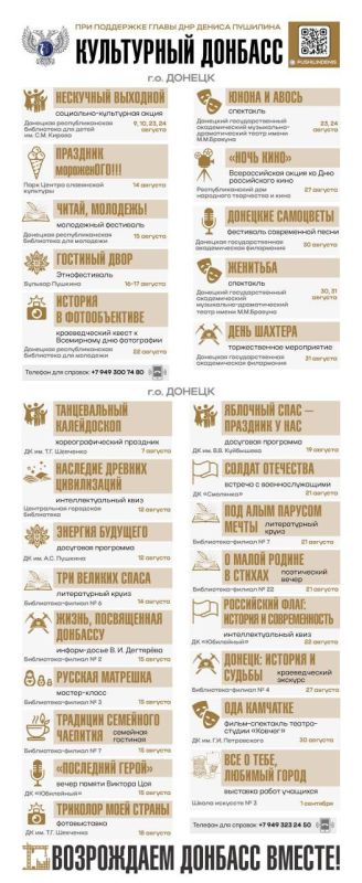 За 10 дней в акции «Культурный Донбасс» приняли участие более 40 тысяч человек - Денис Пушилин За 10 дней в акции «Культурный Донбасс» приняли участие более 40 тысяч человек - Денис Пушилин