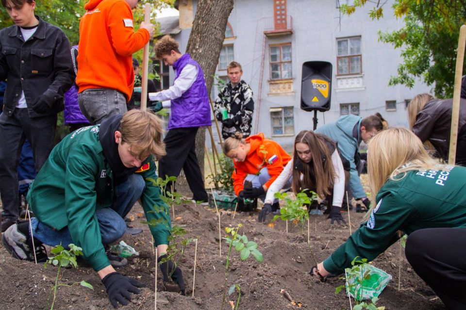 1 Студотряды ДНР заложили «Аллею памяти», высадив более тысячи роз в честь погибших на СВО 1 Студотряды ДНР заложили «Аллею памяти», высадив более тысячи роз в честь погибших на СВО