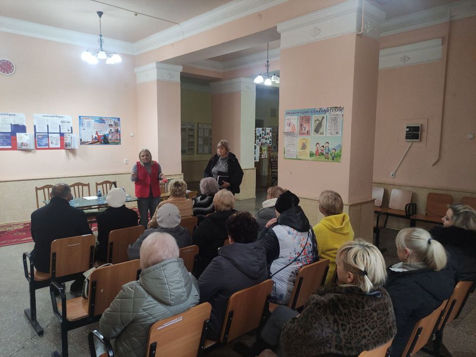 21 октября, состоялась встреча с депутатом Народного Совета ДНР, координатором партийного проекта «Старшее поколение» Ольгой Арутиновой в г.о. Макеевка