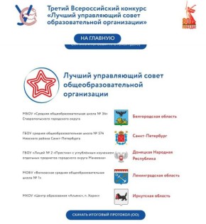 ПОЗДРАВЛЯЕМ ГБОУ "ЛИЦЕЙ № Г.О. МАКЕЕВКА" с выходом в финал Третьего Всероссийского конкурса "Лучший управляющий совет образовательной организации"