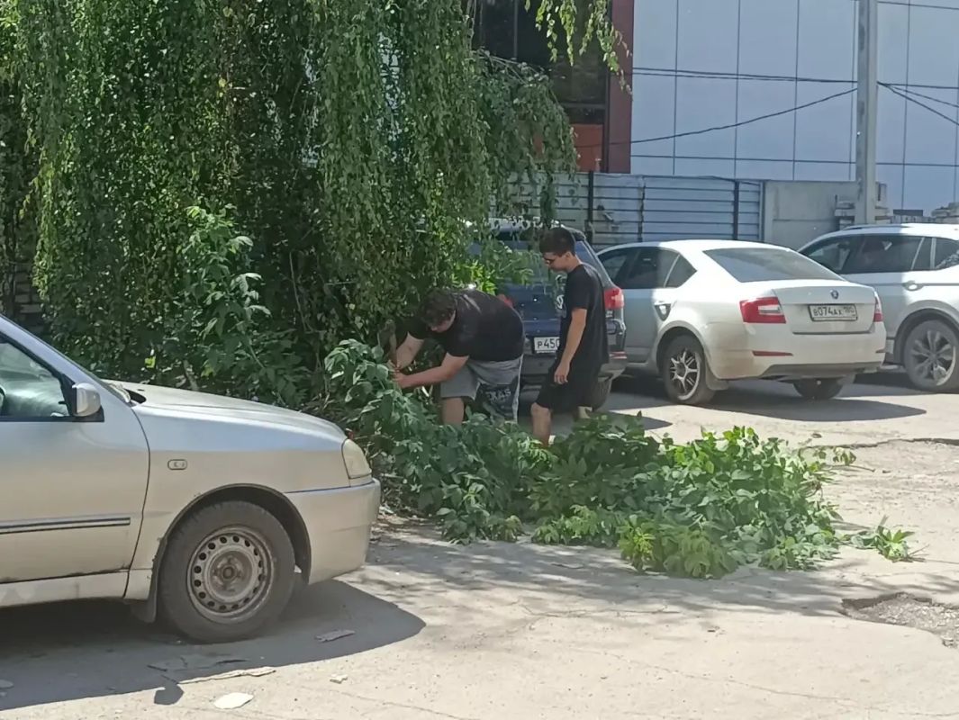 На территории Горняцкого внутригородского района продолжается работа по покосу сорной растительности На территории Горняцкого внутригородского района продолжается работа по покосу сорной растительности