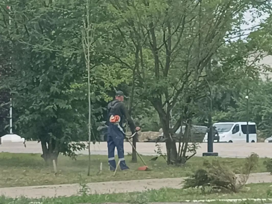 На территории Горняцкого внутригородского района продолжается работа по покосу сорной растительности На территории Горняцкого внутригородского района продолжается работа по покосу сорной растительности
